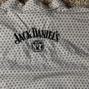 Jack Daniels White and Gray Patterned Men's Shirt